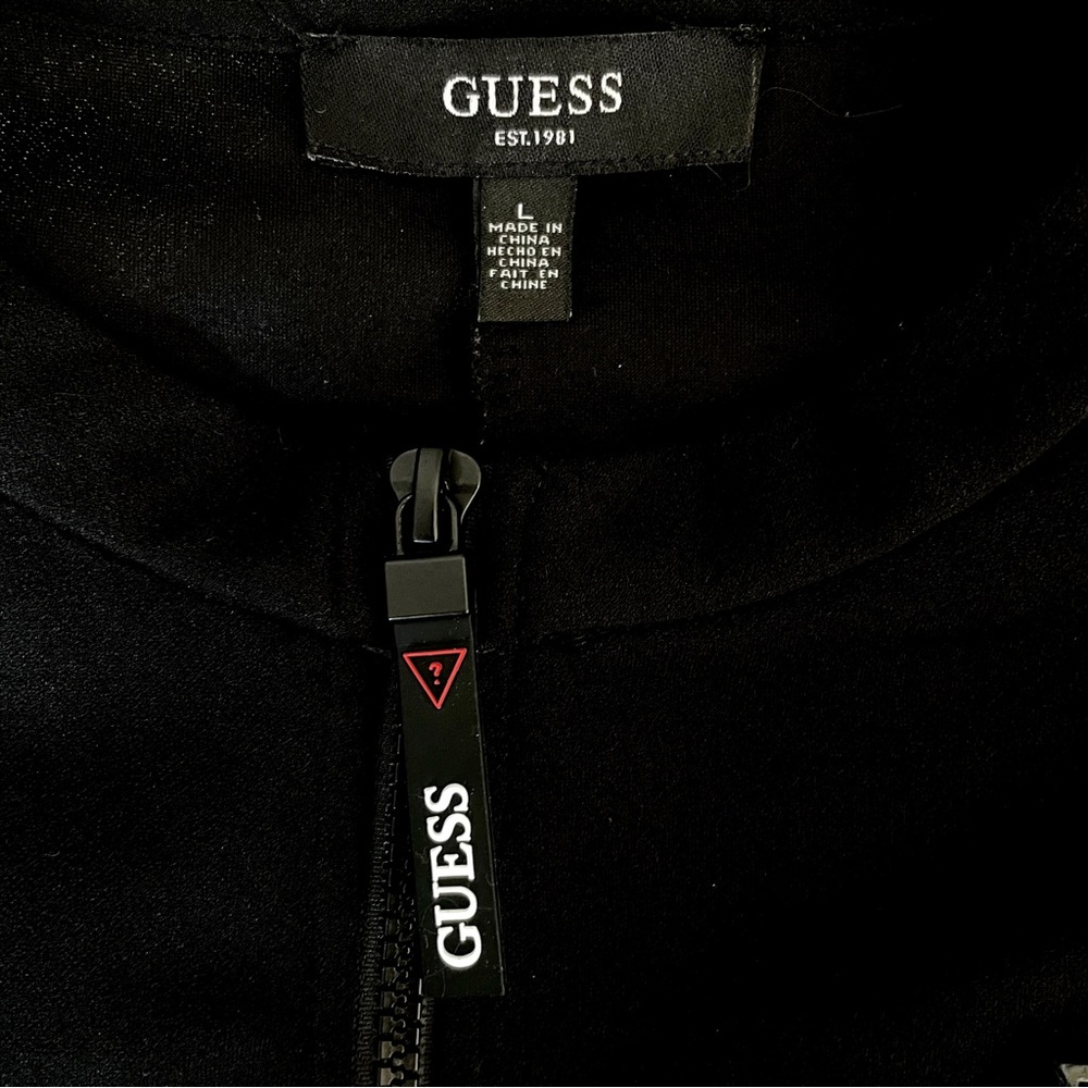 Guess Black Long Sleeve Zip Dress - Picture 5 of 6